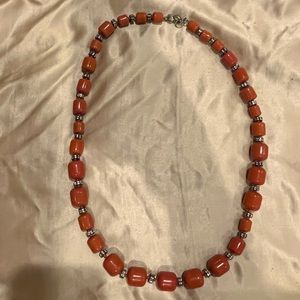 J Crew Orange Statement Necklace